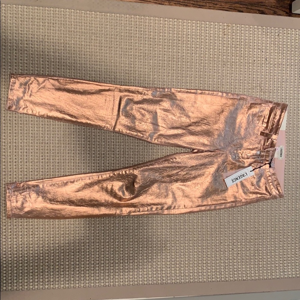 NWT L’AGENCE metallic gold jeans